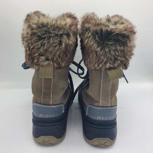 Khombu Slope Arctic All Weather Fur Leather Snow Boot Women's 8 - Picture 6 of 11